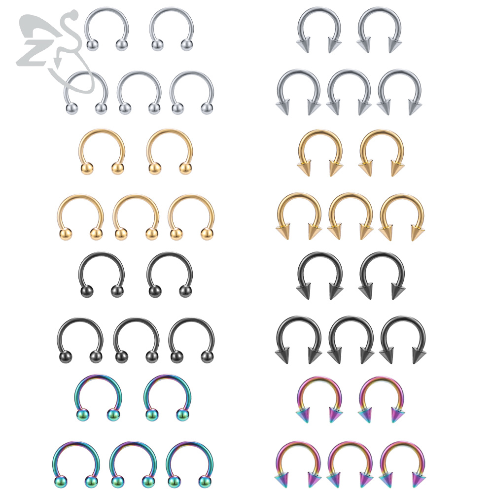 Zs Body Jewelry - Кольцо в нос ZS, подкова из