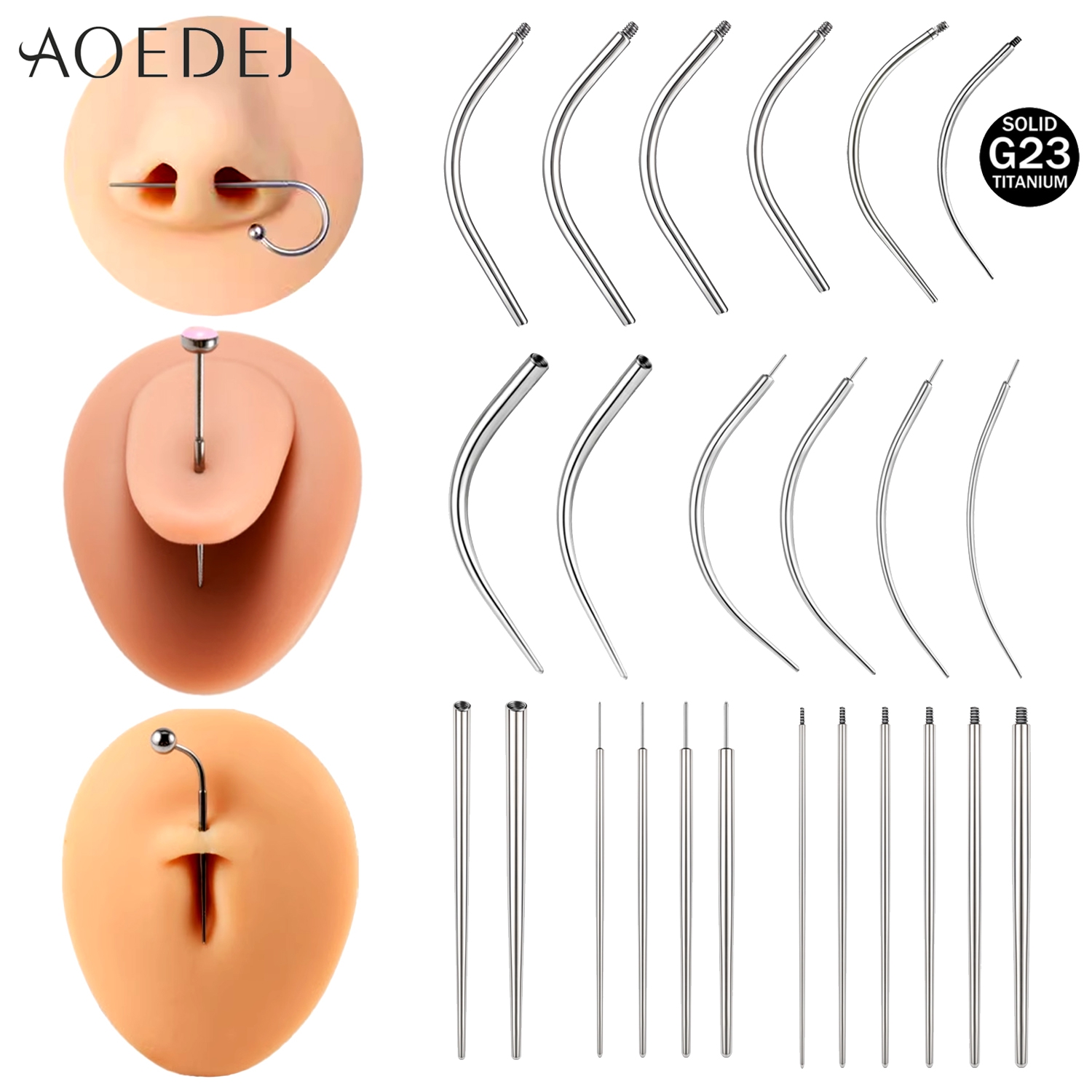 Zs Body Jewelry - AOEDEJ 1 шт. G23 титановый набор