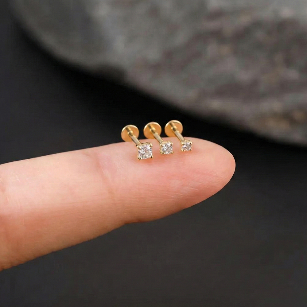 Body Jewelry Labret - Серьги-лабреты Aide из стерлингового серебра 925