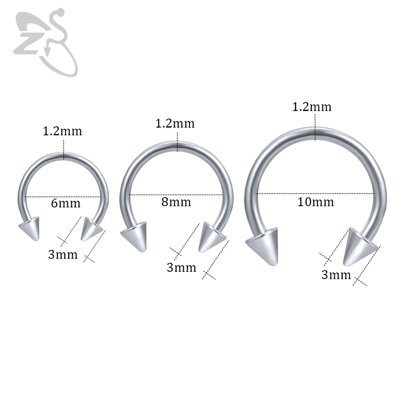 Кольцо в нос ZS, подкова из хи – обзор и цена Zs Body Jewelry
