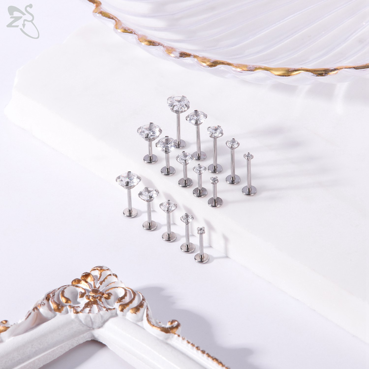Серьги-гвоздики AOEDEJ из нерж – обзор и цена Zs Body Jewelry