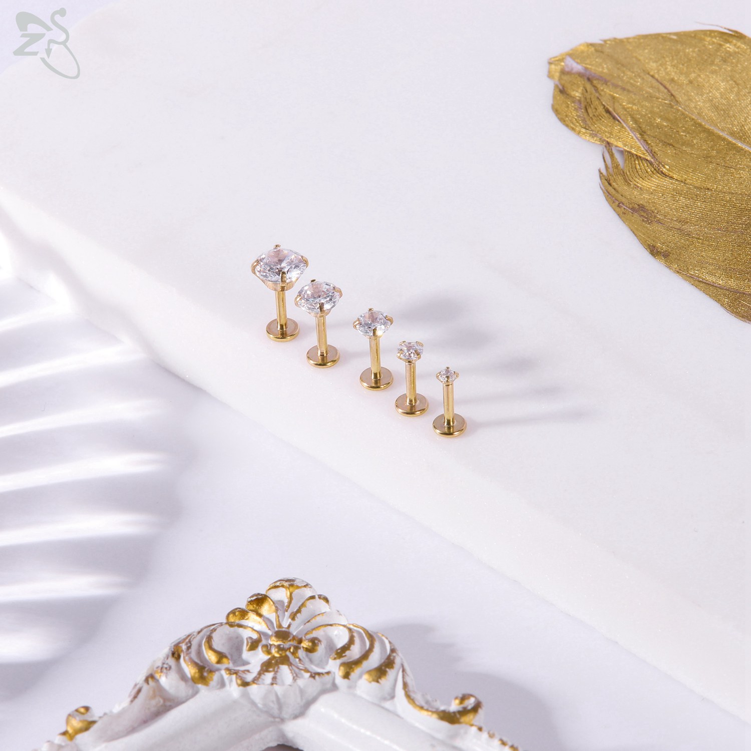 Серьги-гвоздики AOEDEJ из нерж – обзор и цена Zs Body Jewelry