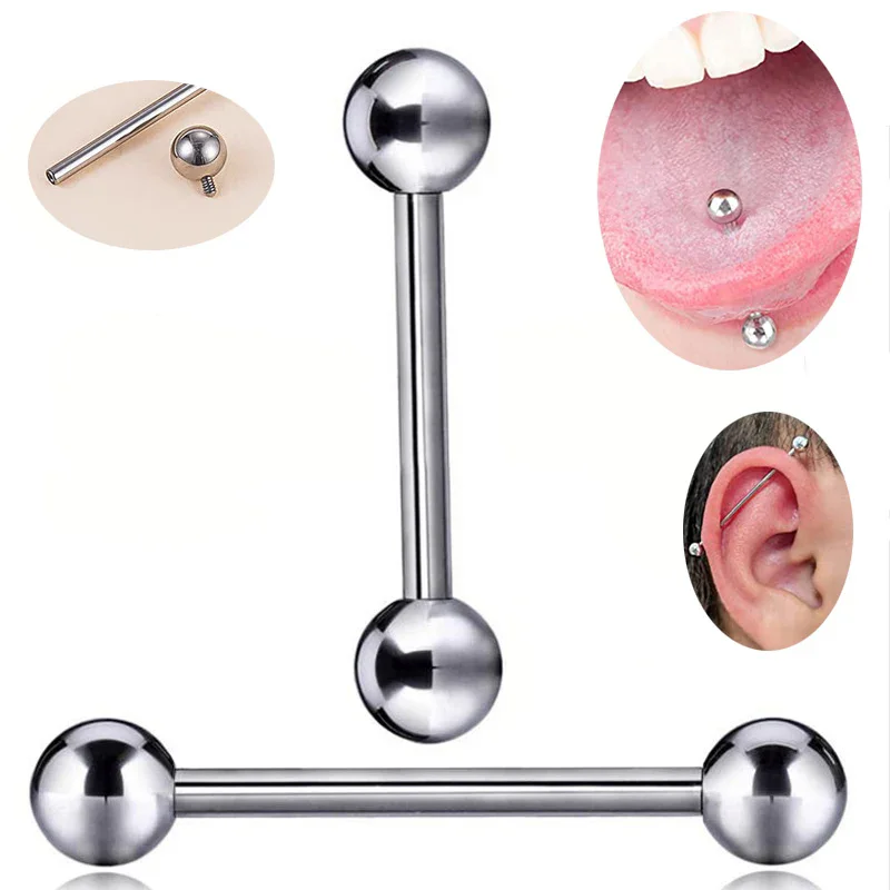 ASTM F136 Титановые промышленн – обзор и цена Tongue Barbell Straight