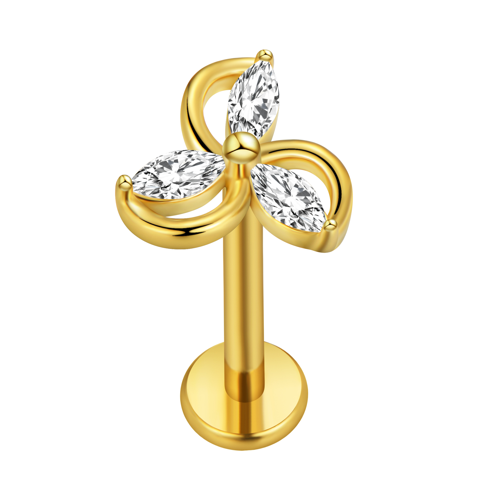 Кленовый лист, губная серьга,  – обзор и цена Body Jewelry Labret