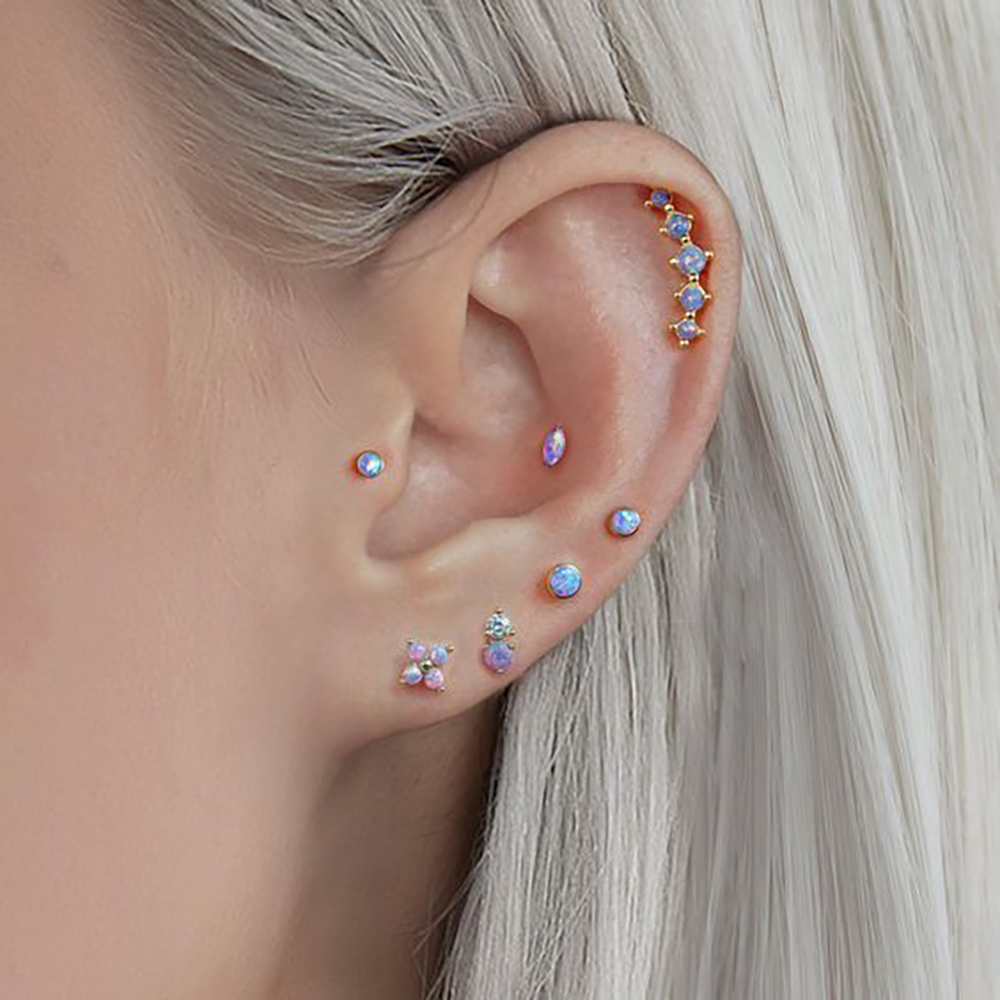 1 шт., нержавеющая сталь, опал – обзор и цена Body Jewelry Labret