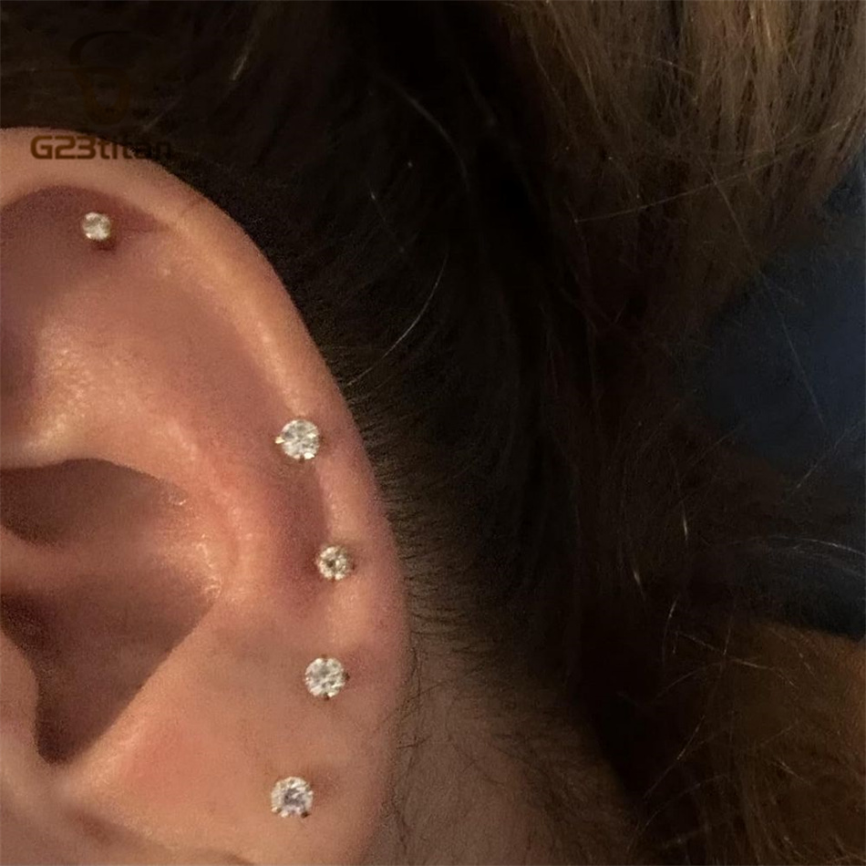 2 шт. титановые серьги-пуш-ап  – обзор и цена Body Jewelry Labret