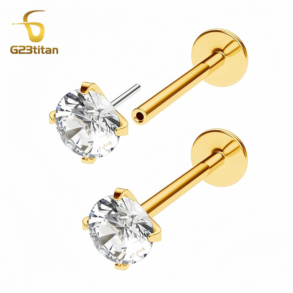 2 шт. титановые серьги-пуш-ап  – обзор и цена Body Jewelry Labret