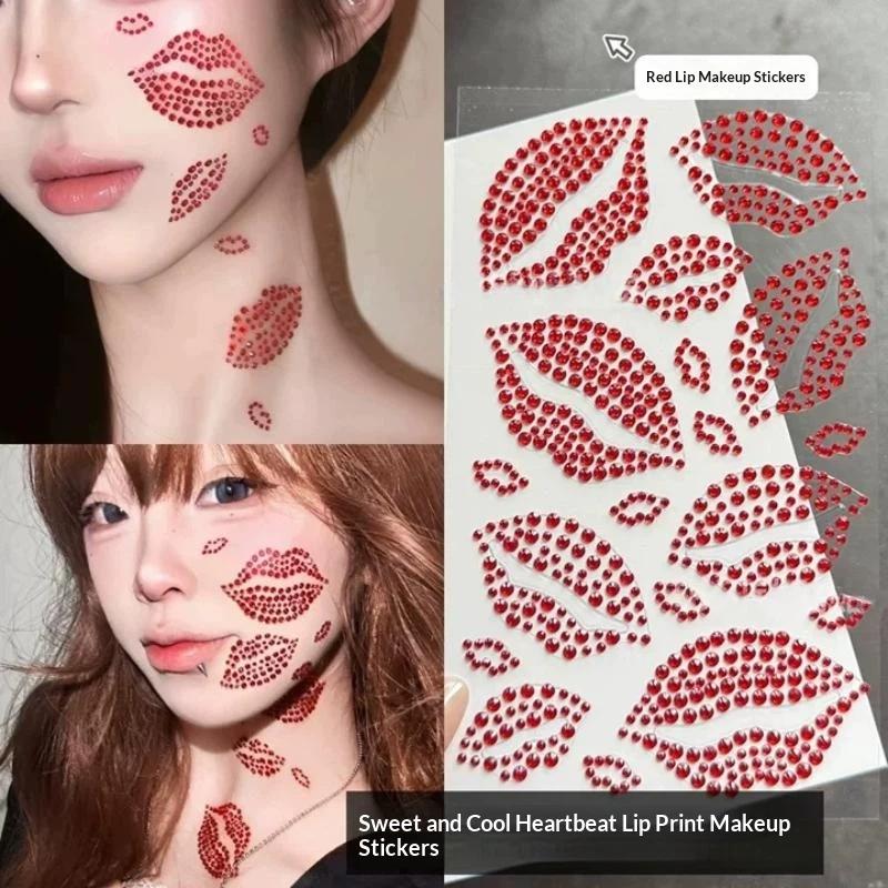 1 лист реалистичных красных на – обзор и цена Body Jewelry Stickers