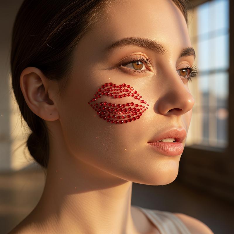 1 лист реалистичных красных на – обзор и цена Body Jewelry Stickers