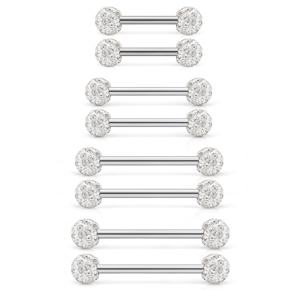 8 шт 14G CZ выставленный шар я – обзор и цена Tongue Barbell Straight